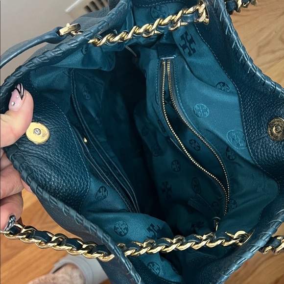 Tory Burch Teal Leather Shoulder Bag - Picture 3 of 3
